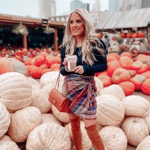Grace & Lace Plaid Wrap Skirt (Stretch Flex)